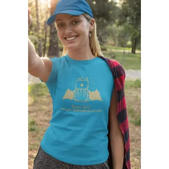 Dámské tričko Dámské tričko Řekni ano novým dobrodružstvím Barva: Tyrkysová, Velikost: L