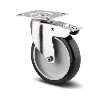 Pojezdové kolečko Agila TENTE Přístrojové kolečko 75mm, s brzdou, plotýnka, 1477PAO075P40