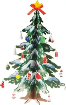 Vánoční dekorace MFP JY-18G stromeček dřevěný zelený 29 cm