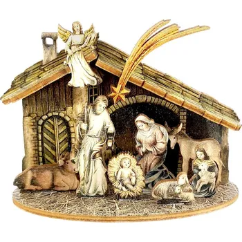 Betlém Amadea 20018-0B dřevěný skládací betlém 3D 7 cm