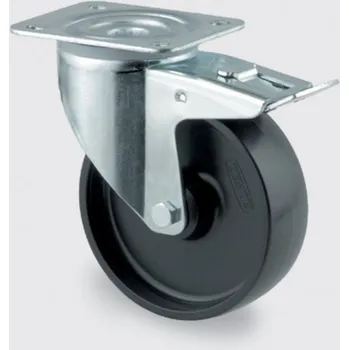 Pojezdové kolečko TENTE KOLEČKA Kolečko do pekařských pecí 100mm, s brzdou, plotýnka, 3477BOG100P62