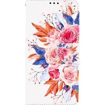 Pouzdro na mobilní telefon Pouzdro Samsung A22 knížkové Kytice (kryt neboli obal na Samsung A22)