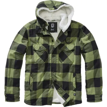Pánský bomber bunda pánská BRANDIT - Lumberjacket - 3172-black+oliv Gingham - XXL