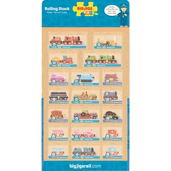 Vláček a vláčkodráha Bigjigs Rail Sada stojanu včetně sortimentu vláčků