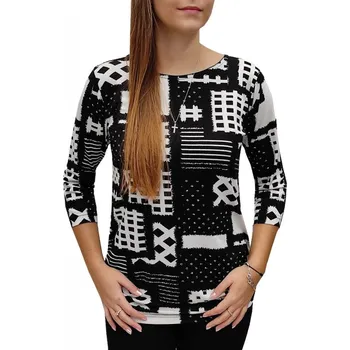 Dámská halenka Halenka Pratto černo-bílá do gumiček velikost pratto: 38