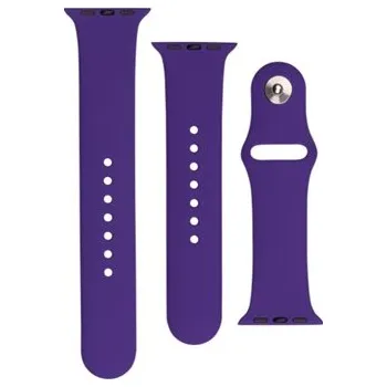 Příslušenství k chytrým hodinkám FIXED Silicone Strap Set silikonových řemínků pro Apple Watch 38 / 40 / 41mm tmavě fialový