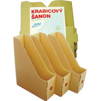 Archivační box Stojan na spisy BOBO - hnědá / 5 ks
