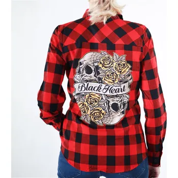 Dámská košile Dámská Košile BLACK HEART ROMANTIC Barva: Červená, Velikost: XL