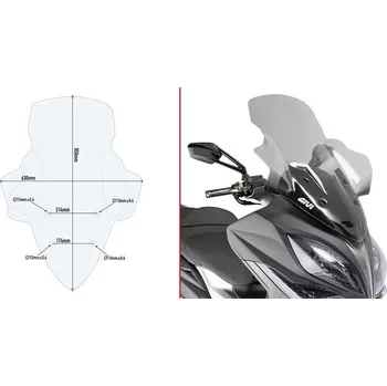 Motodíl GIVI D6104ST plexi Kymco Xciting 400i 2013 - 2017