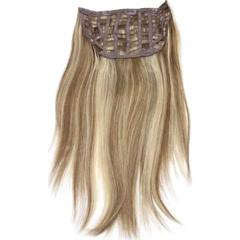 Příčesek Easy Clip 50cm - lidské vlasy REMY - tmavý melír