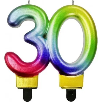 Dortová svíčka Svíčka na dort č. 30, duhová