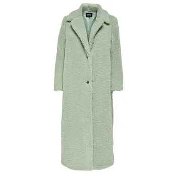 Dámský kabát Only Britt Teddy X-Long Frosty Green