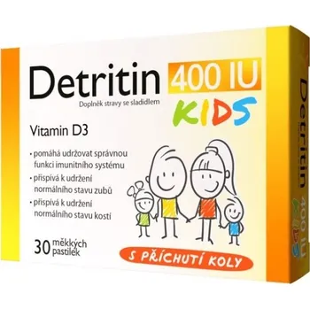 NP Pharma Detritin Kids Vitamin D3 10 mcg 30 pastilek NP Pharma Detritin Kids Vitamin D3 10 mcg 30 pastilek