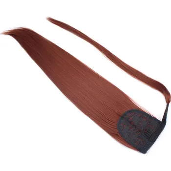 Příčesek Clip culík / cop ze 100% japonského kanekalonu 60cm rovný - měděná