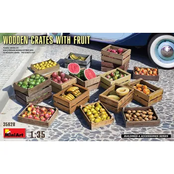 Plastikový model 1:35 Wooden Crates with Fruit