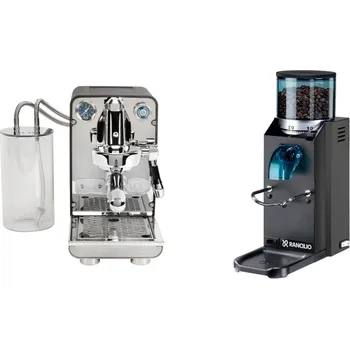 Kávovar ECM Puristika PID, anthracite + Rancilio Rocky Doserless, black