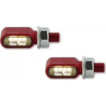 Osvětlení pro motocykl HIGHSIDER LED moto blinkr / poziční světlo LITTLE BRONX červené
