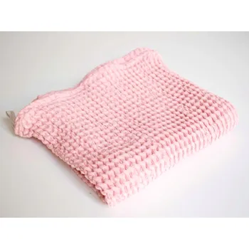 Ručník Snový svět Lněný ručník vaflový růžový - 48% len Rozměr: 50 x 90 cm