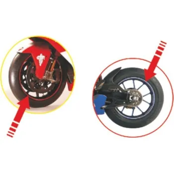 Samolepicí dekorace na vozidlo PRINT proužky na ráfky s aplikátorem bílá