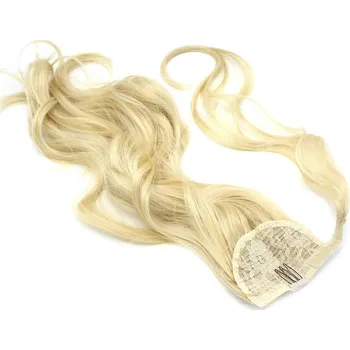 Příčesek Clip culík / cop ze 100% japonského kanekalonu 60cm kudrnatý - nejsvětlejší blond