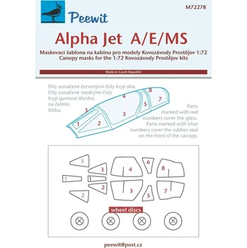 Plastikový model Peewit 1/72 Canopy mask Alpha Jet A/E/MS (KP)
