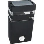 LED21 Přisazené nástěnné venkovní svítidlo s PIR čidlem 1xGU10, černé