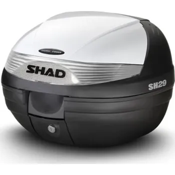 Zavazadlo na motocykl Vrchní kufr s barevným krytem SHAD SH29 bílá