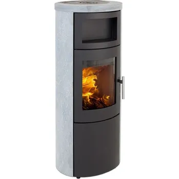 Krbová kamna Scan-line 820W kámen, HETA černý lak a kompletní obklad mastek