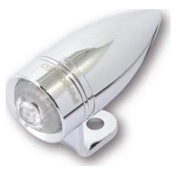 Osvětlení pro motocykl HIGHSIDER LED moto zadní světlo MONO BULLET SHORT chrom