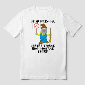 Pánské tričko Hütermann Tričko s potiskem - Je mi přes 60... Ještě uvidíme kdo dostane tečku