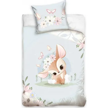 Povlečení TipTrade Kouzelná srnka 100 x 135, 40 x 60 cm zipový uzávěr