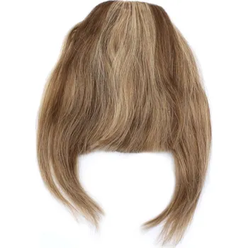 Příčesek Clip in ofina 100% lidské vlasy - REMY - tmavý melír