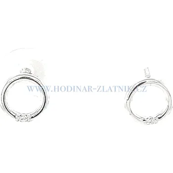 Souprava šperků dámské náušnice z bílého zlata 21CK28 0,01ct H/Si2