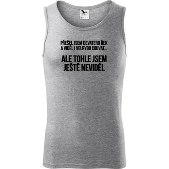 Viděl jsem velrybu couvat - Tílko pánské Core - XL ( Tmavě šedý melír )