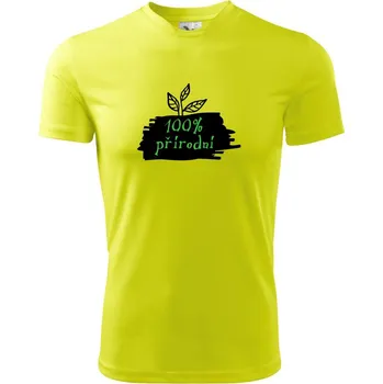 Chlapecké tričko 100% přírodní dítě - Dětské triko sportovní (dresovina) - 122 cm/6 let ( Neonově žlutá )