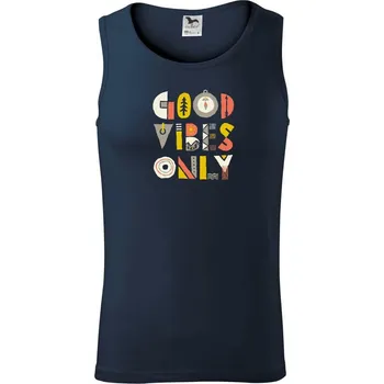 Pánské termoprádlo Good vibes only - nápis - Tílko pánské Core - M ( Námořní modrá (velmi tmavá - téměř černá) )