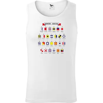 Námořní abeceda - Tílko pánské Core - S ( Bílá )