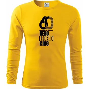 Pánská móda Hero, Legend, King x Queen 1960 - Triko s dlouhým rukávem FIT-T long sleeve - S ( Žlutá )