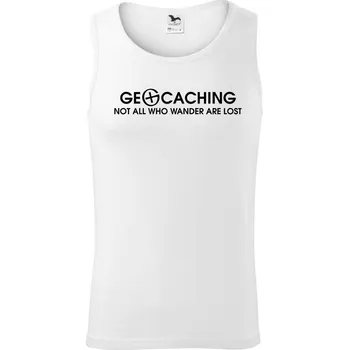 Geocaching lost - Tílko pánské Core - S ( Bílá )