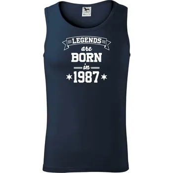 Legends are born in 1987 - Tílko pánské Core - L ( Námořní modrá (velmi tmavá - téměř černá) )