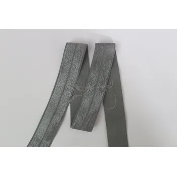 Textilní guma Lemovací pruženka 20mm LESK/MAT - šedá