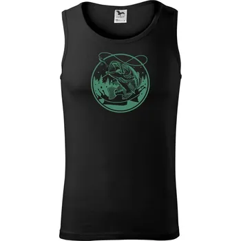 Ryba na háčku - Tílko pánské Core - S ( Černá )