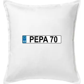 Polštář SPZ Pepa 70, - Polštář 50x50 - 50x50 - Včetně výplně ( Bílá )