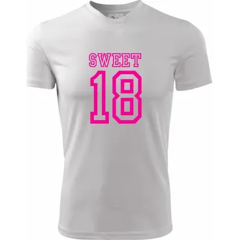 Sweet 18 - Dětské triko sportovní (dresovina) - 158 cm/12 let ( Bílá )