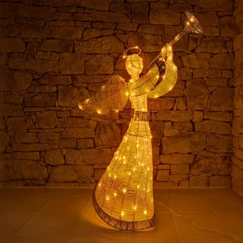 Vánoční osvětlení Decoled 3DA1W světelný anděl 120 LED teplá bílá