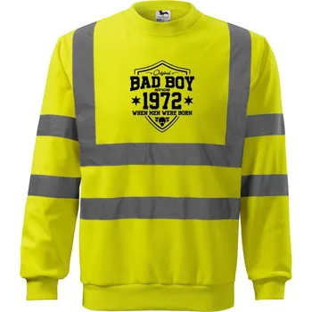 Pánská mikina Bad boy since 1972 - Reflexní mikina - XL ( Neonově žlutá )