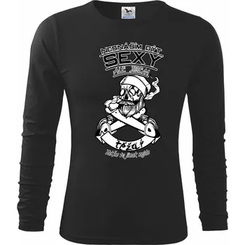 Chlapecké tričko Nesnáším být sexy - těžař - Triko dětské Long Sleeve - 146 cm/10 let ( Černá )