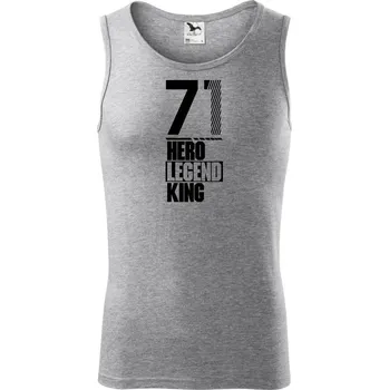 Hero, Legend, King x Queen 1971 - Tílko pánské Core - L ( Tmavě šedý melír )