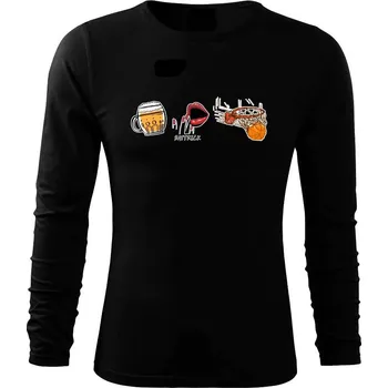 Pánské oblečení Hattrick basketball - Triko s dlouhým rukávem FIT-T long sleeve - M ( Černá )