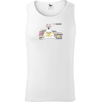 I love reading medvěd - Tílko pánské Core - 2XL ( Bílá )